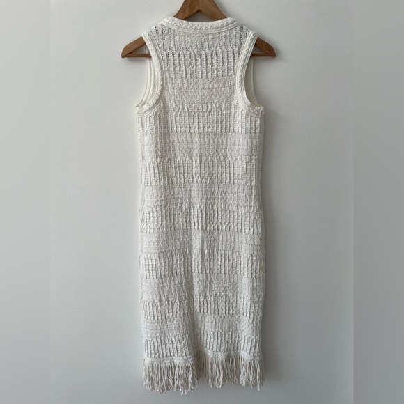 NWOT Anthropologie The Sierra Sleeveless Fringe Midi Dress Size L - Picture 6 of 11